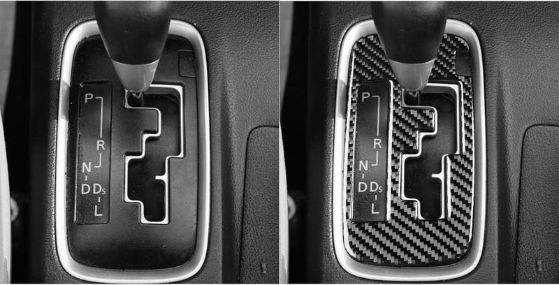 Fobren Car Interior Decoration Accessories Center Shift Carbon Fiber Trim Sticker Compatible with Mitsubishi Outlander 2014 2015 2016 - Image 3